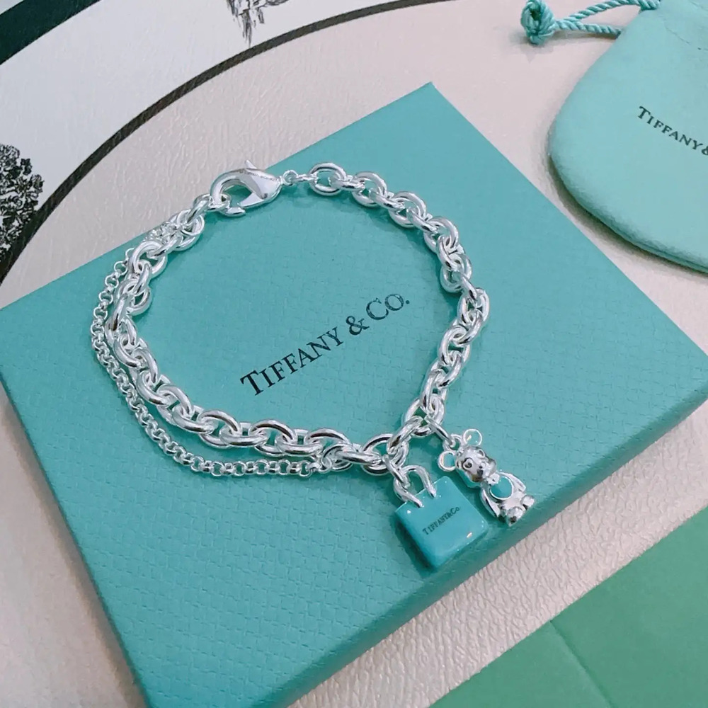 Tiffany & Co. Silver and Blue Bracelet